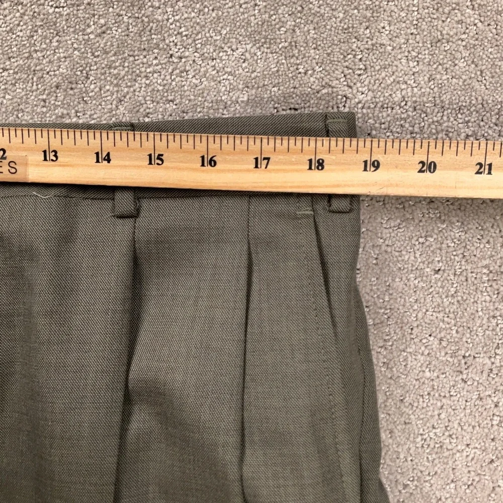 Stafford Suit‎ Men 44L 37W 30L Sage Green Classic Career Wool VTG